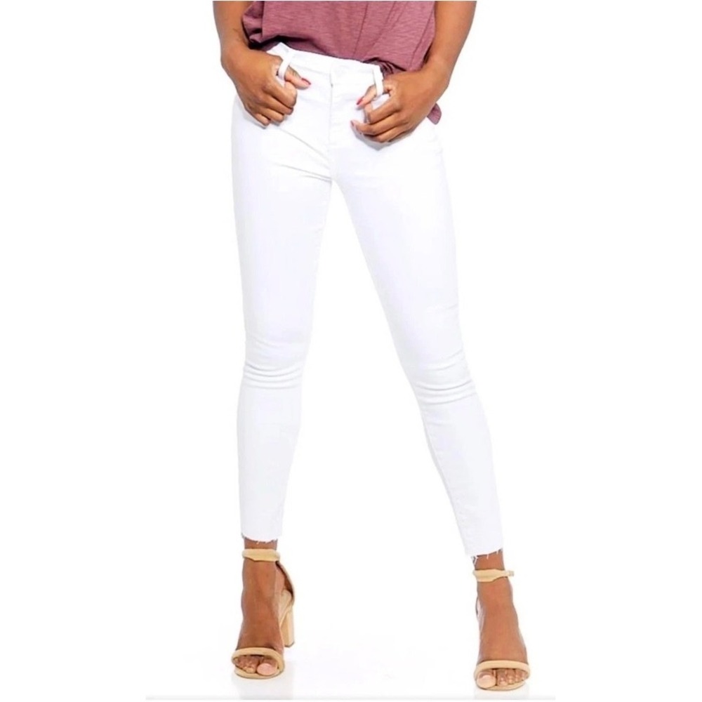 Spanx Jean-ish Ankle Skinny Leggings White High Rise Pull On Pants Women Small P